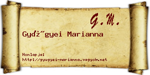 Gyügyei Marianna névjegykártya