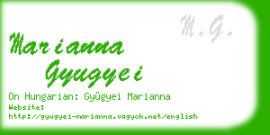 marianna gyugyei business card